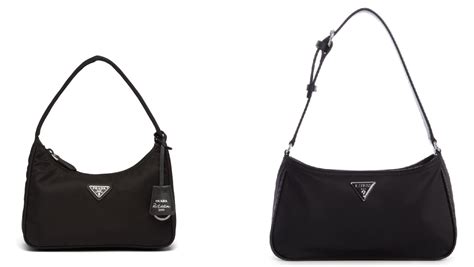 guess vs prada logo